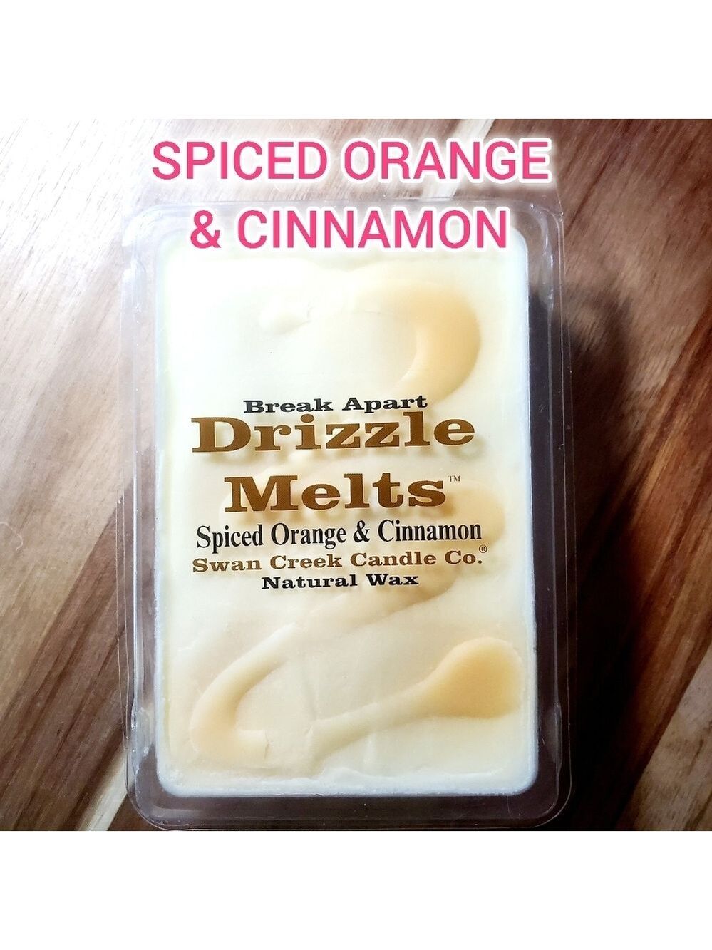 SPICED ORANGE & CINNAMON by SWAN CREEK CANDLE Drizzle Melts Natural Wax 5.25 oz